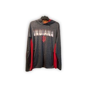 Indiana University Hoodie with Red and Gray Design